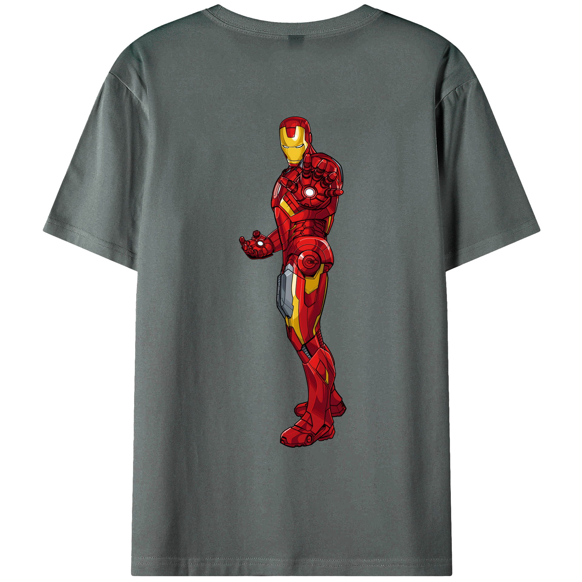 （画像用） アベンジャーズ The Avengers 綿100％ メンズ半袖Tシャツ（バックプリント） 通気性